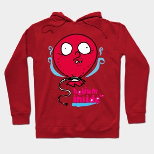 helium inside funny cartoon Hoodie